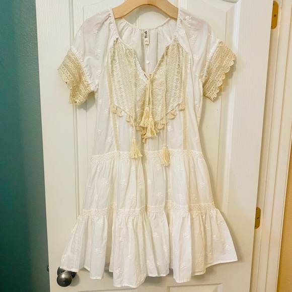 NWT Spell & the Gypsy Collective White/Cream Cassidy Mini Dress - Picture 5 of 17